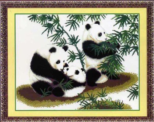 Amazon | クロスステッチ中国柄刺繍キット パンダ | 刺しゅうキット 通販